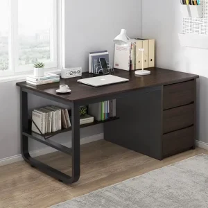 Black Oak Wooden Office Desk