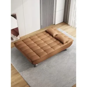 Convertible Faux Leather Sofa Bed