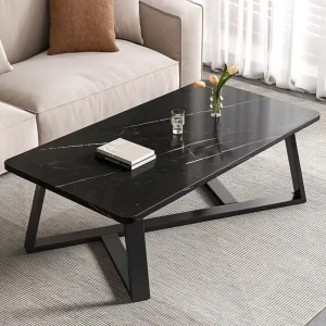 Faux Marble Rectangular Coffee Table