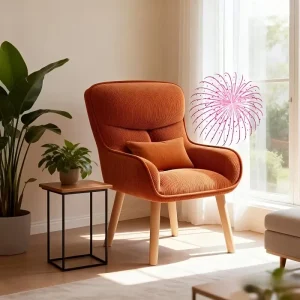 Multi-Functional Fabric & Wood Chair